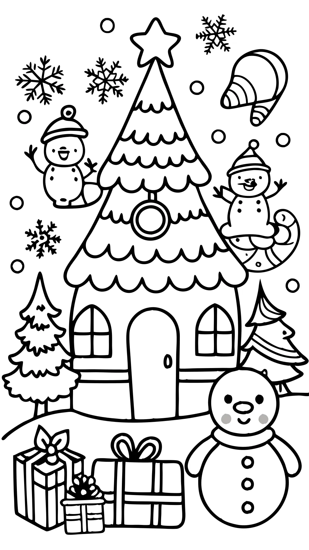 Páginas para colorear de Navidad PDF